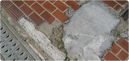 タイルやコンクリートのひび割れ・沈み