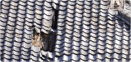 大規模破損している